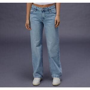 RSQ Womens Low Rise Loose Straight Jeans Medium Wash Size 25